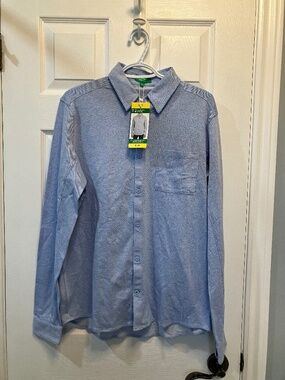 Mens Blue Button Down Shirt